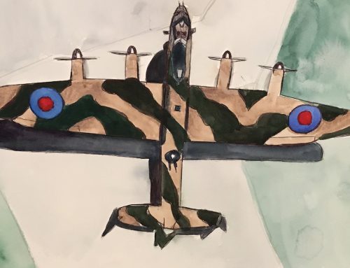 Lancaster Bomber – A Watercolour Painting